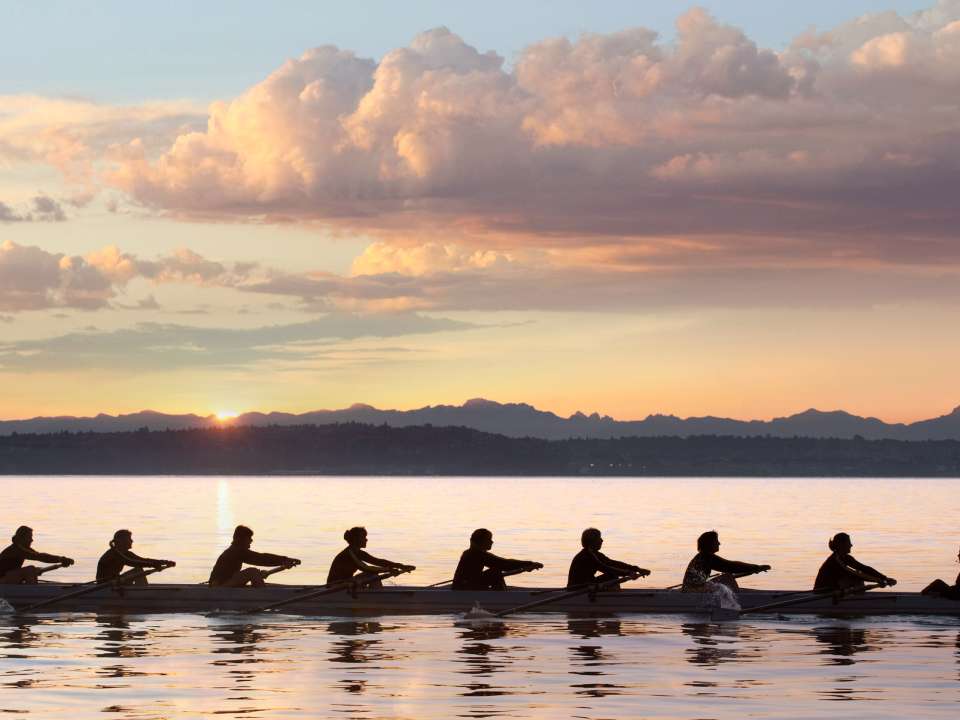 Rowers on Lake Washington