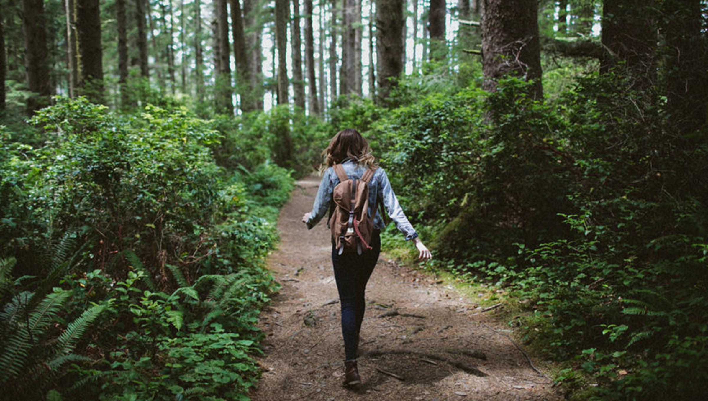 person hiking