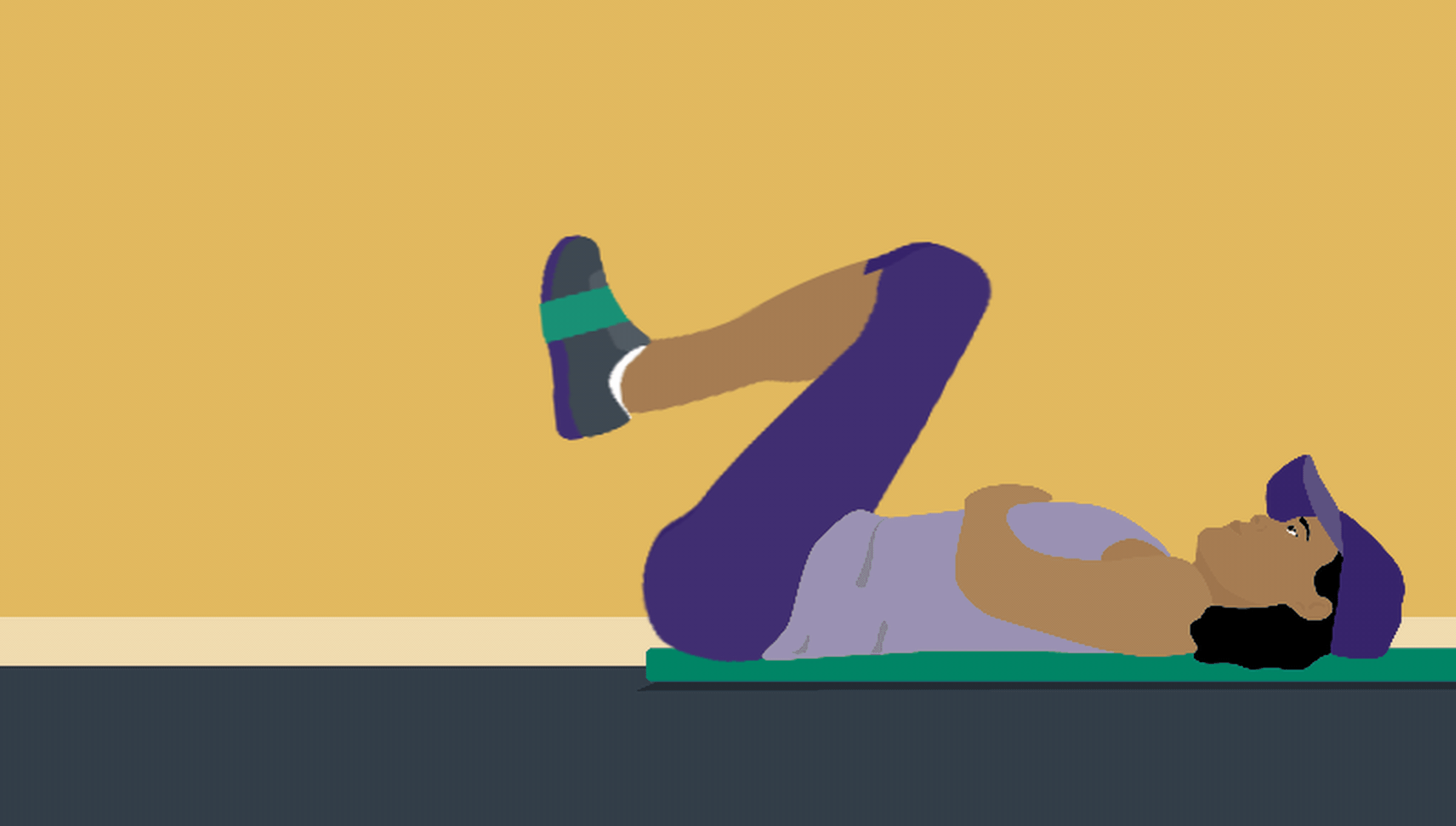 An animation of a psoas march exercise.