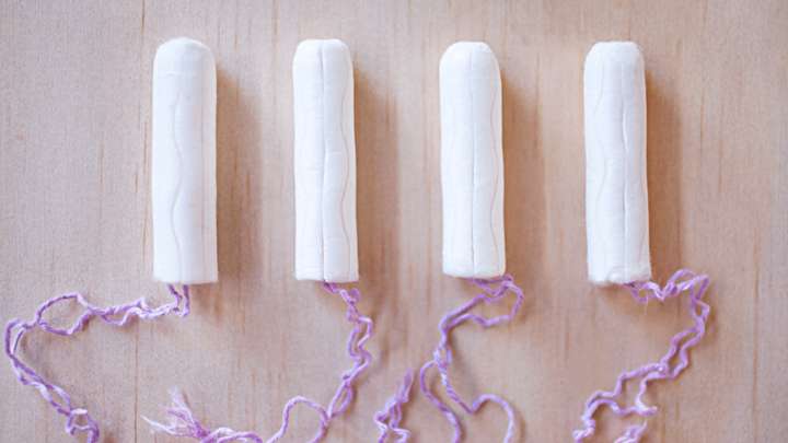 A photograph of tampons.