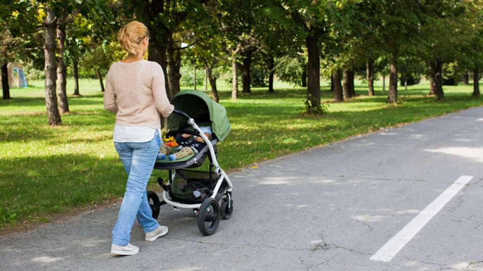 Mom-walking-with-stroller