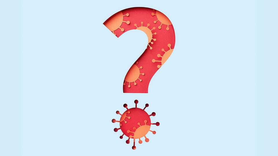 Coronavirus question mark illustration