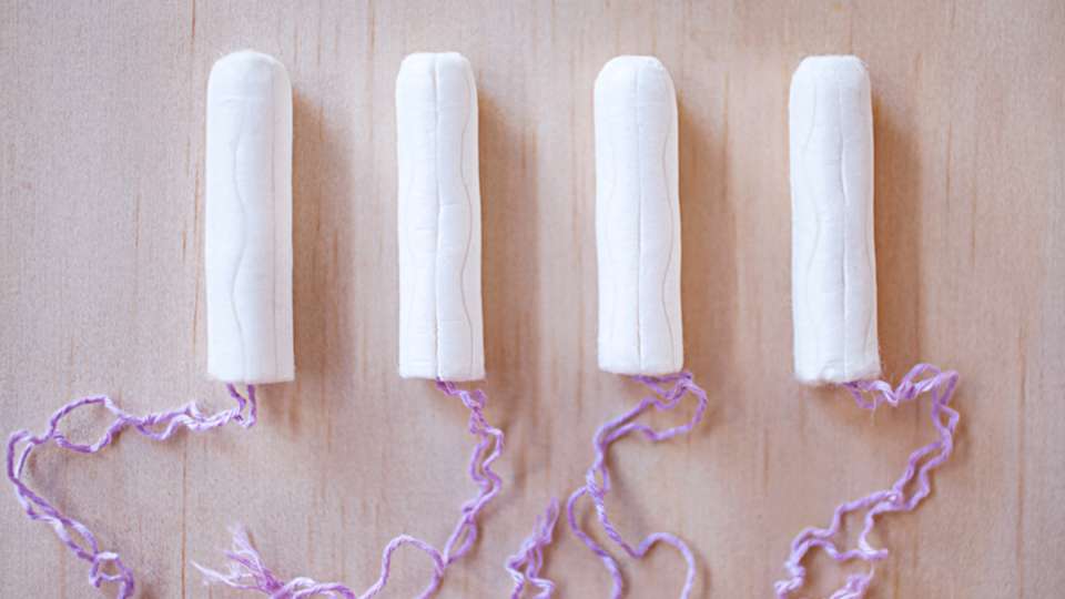 A photograph of tampons.