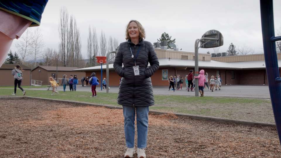 A photo of Tina Allsop standing outside