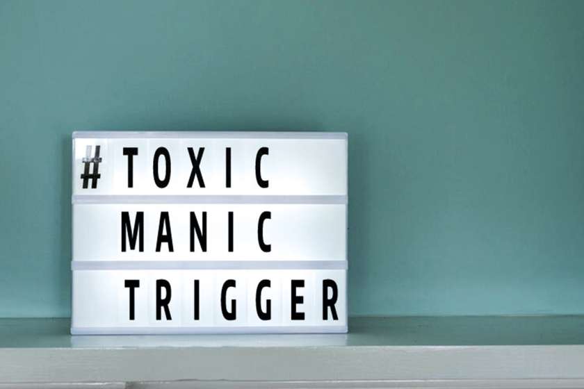 Light board with some therapy terms on it
