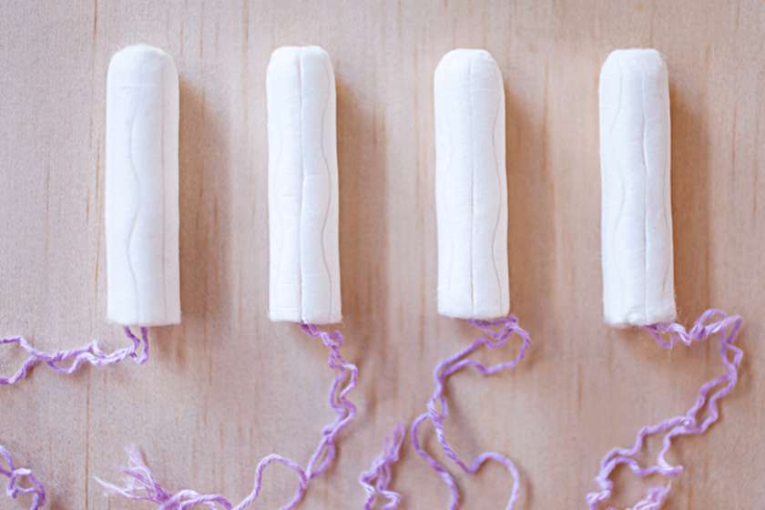 A photograph of tampons.