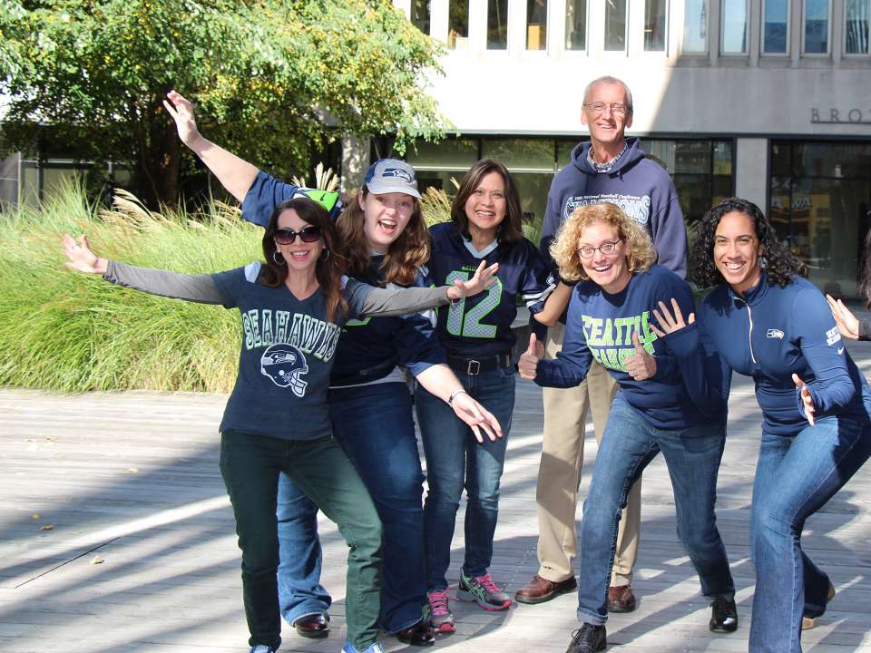 Seahawks fans showing their pride