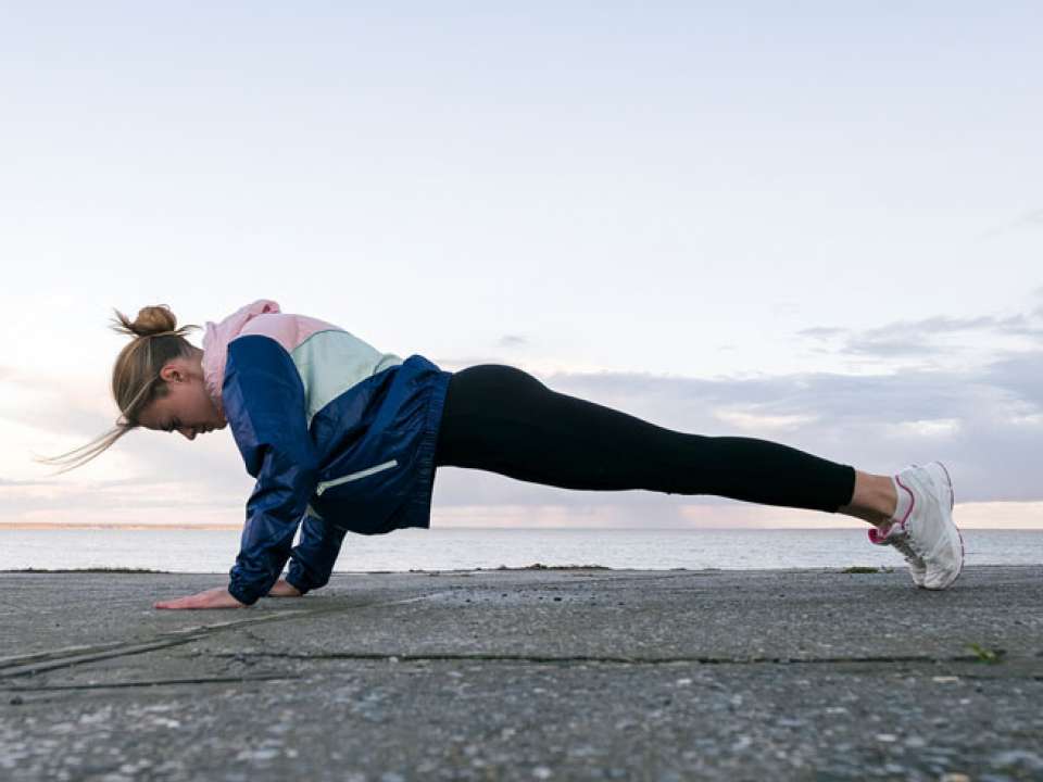 Woman performing plank
