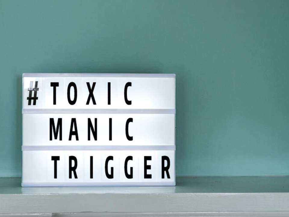 Light board with some therapy terms on it