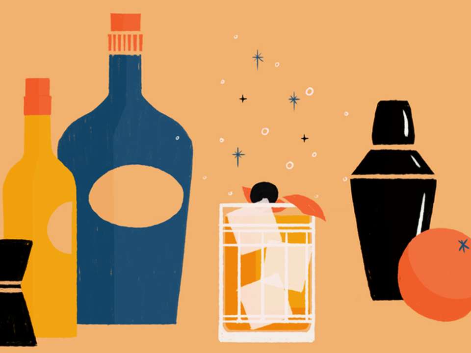 illustration of different kinds of alcohol